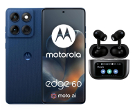 Smartfon / Telefon Motorola edge 60 5G 12/512GB Gibraltar Sea 120Hz + Smart Buds Pro